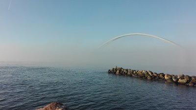 Fehmarnsundbrücke im Nebel