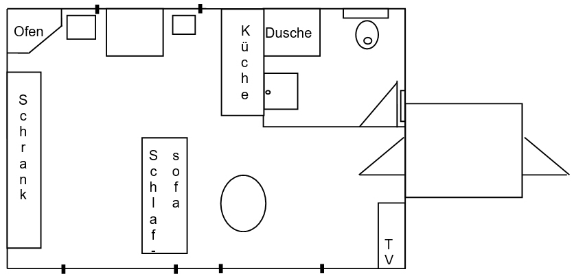 Grundriss Ferienwohnung 2