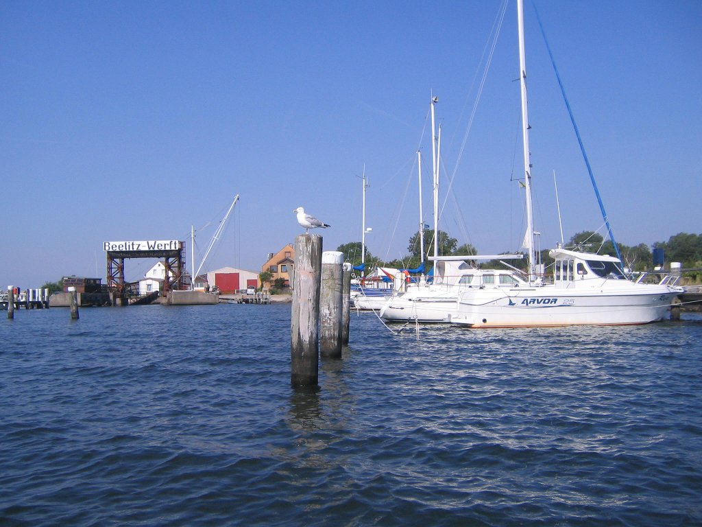 Fehmarnsund Hafen vom Wasser